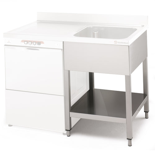 Sammic Sink unit legs for dishwasher 1200x700 FL-712 R/L for worktops 5897121/5897122