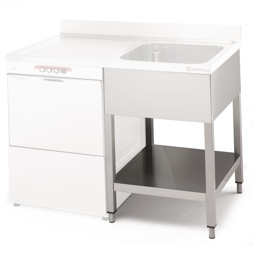 Sammic Sink unit legs for dishwasher 1800x600 FLS-618 R/L (without undershelf) for worktops 5898618/5899618