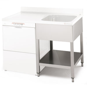 Sammic Sink unit legs for dishwasher 1800x700 FLS-718 R/L ( withoout undershelf) for worktops 5898718/5899718