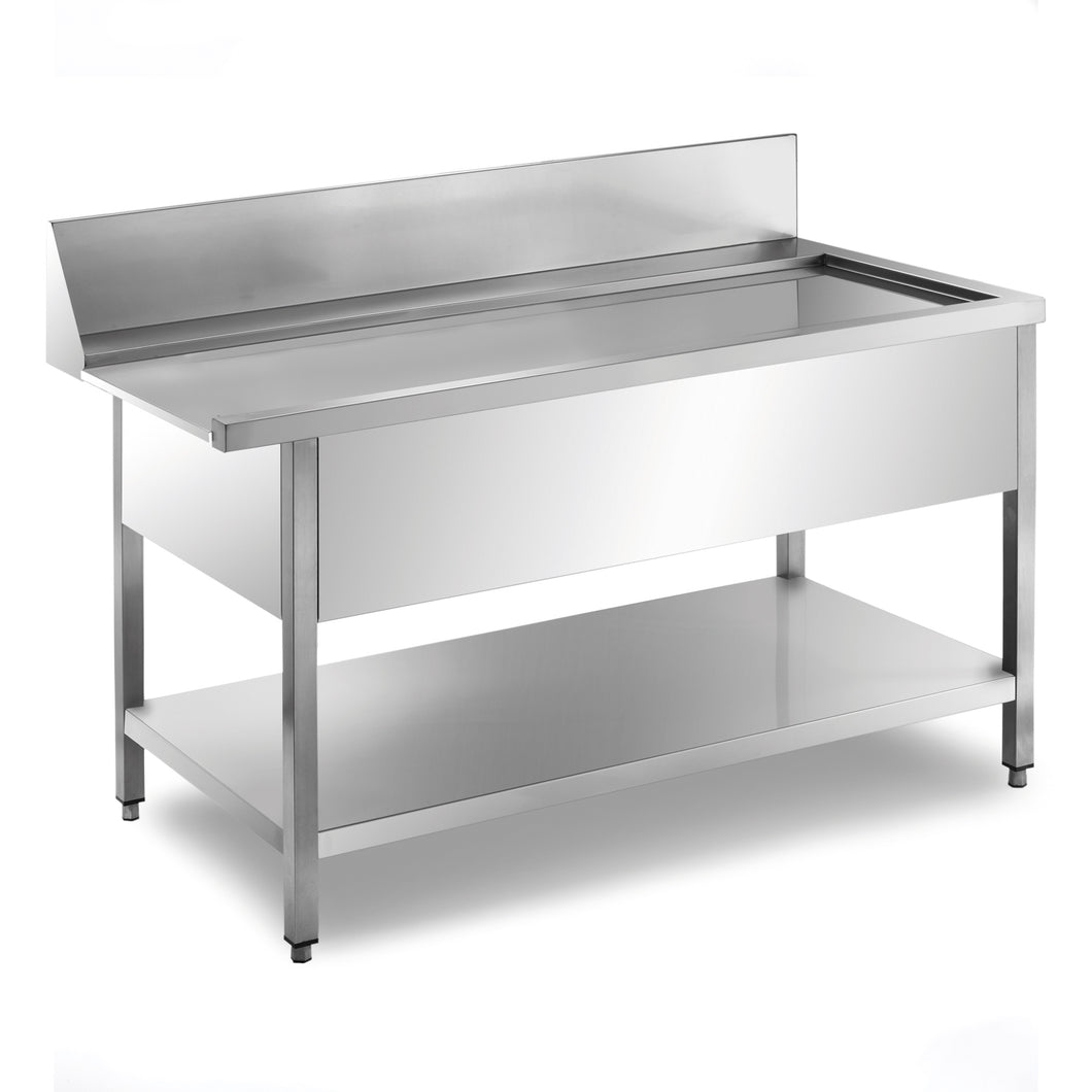 Sammic Side table with splash back MP-1200D right (1200x750x850)