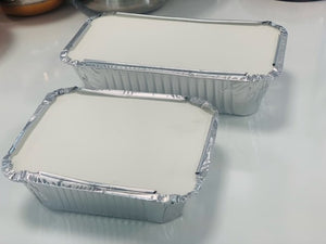 Aluminium foil containers and Lids No6a (C650) & No2 (C500) 250 per box